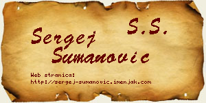 Sergej Šumanović vizit kartica